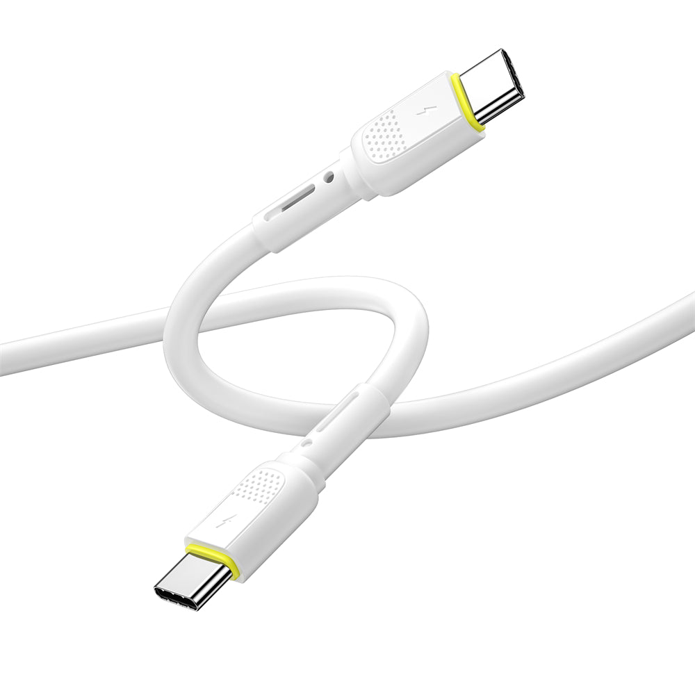 Dátový a nabíjací kábel USB-C - USB-C WiWu Wi-C034, 60W, 1.2m, Biely
