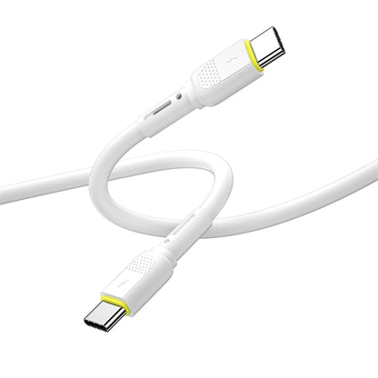 Dátový a nabíjací kábel USB-C - USB-C WiWu Wi-C034, 60W, 1.2m, Biely