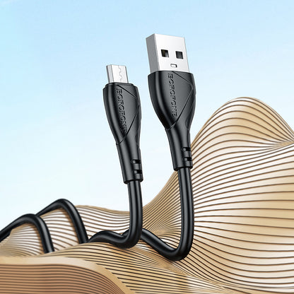 USB-A to microUSB Data and Charging Cable Borofone BX121 Energy, 18W, 1m, Black