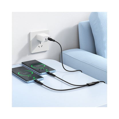 USB-C nabíjací kábel - 2 x USB-C HOCO X123, 10W, 1m, čierny