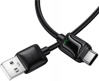 Dátový a nabíjací kábel USB-A - USB-C HOCO U146, 36W, 1.2m, čierny