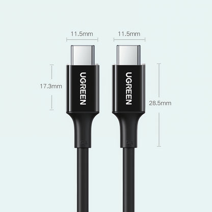 Dátový a nabíjací kábel USB-C - USB-C UGREEN US300, 100W, 2m, Biela
