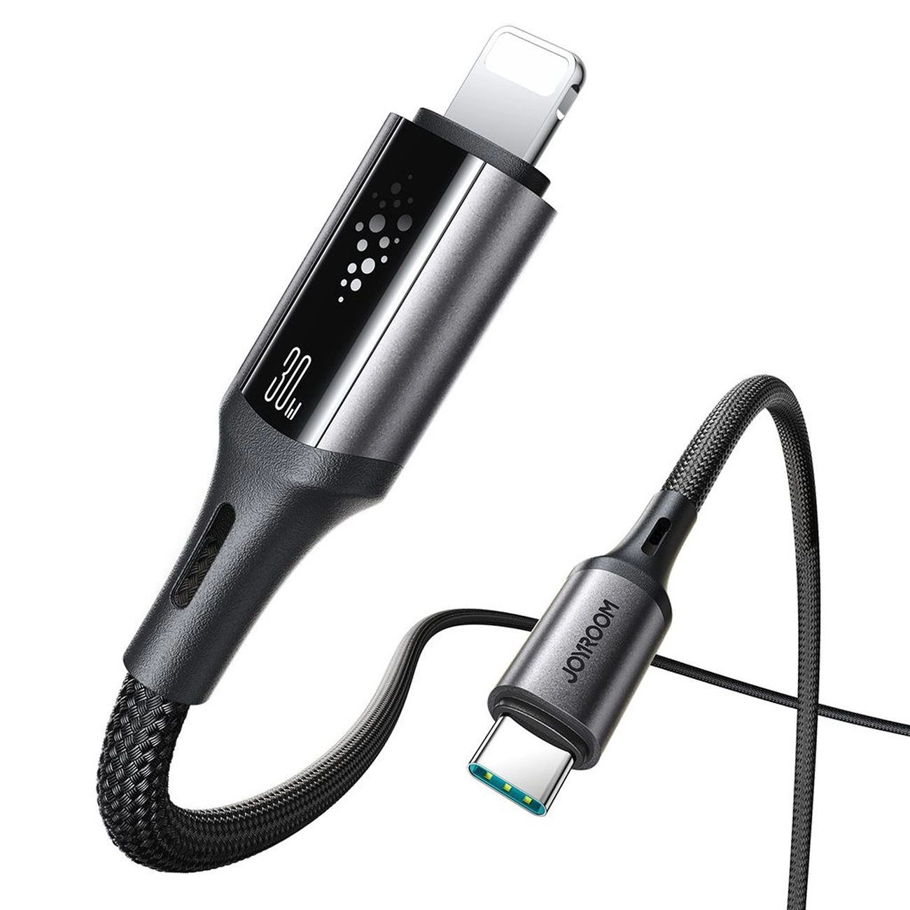 Dátový a nabíjací kábel USB-C - Lightning Joyroom S-A60 StarTalk, 30W, 1.2m, čierny