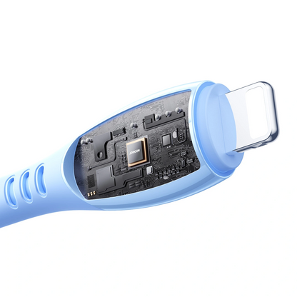 Dátový a nabíjací kábel USB-C - Lightning Joyroom S-A59 Vibrant, 30W, 1.2m, Modrý