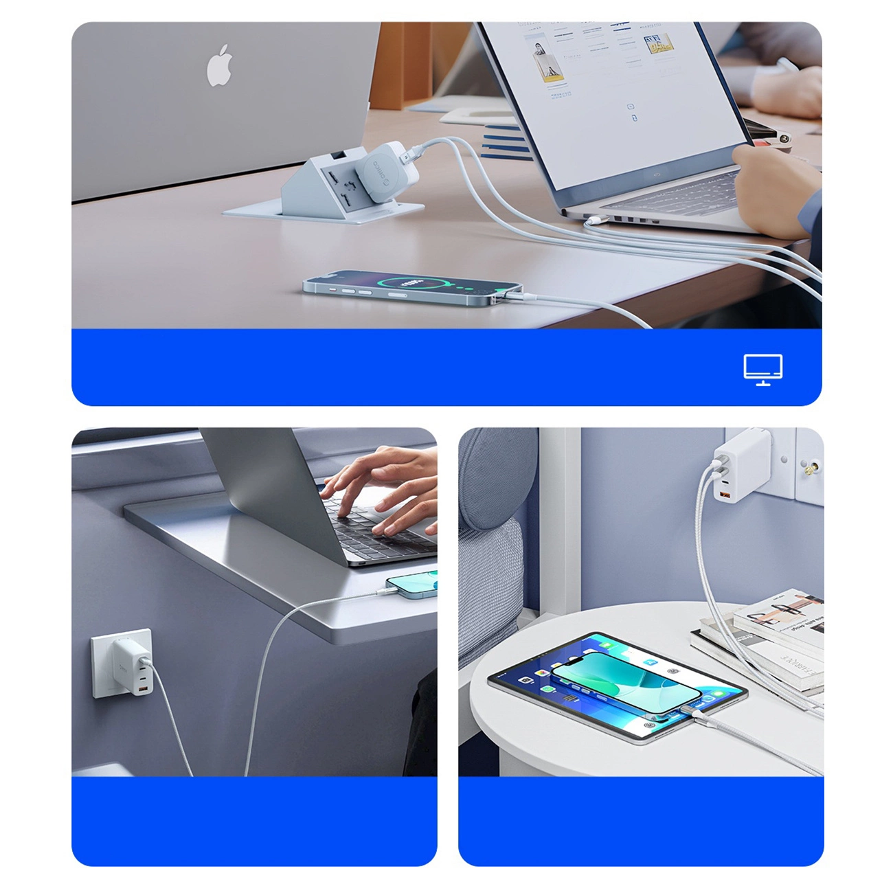 Dátový a nabíjací kábel USB-C - USB-C Orico CDX, 60W, 1m, Biela