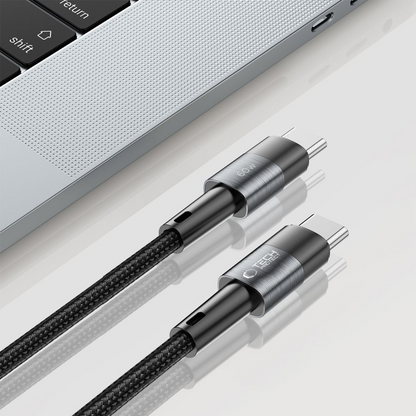 USB-C dátový a nabíjací kábel - USB-C Tech-Protect Ultraboost, 60W, 2m, sivý