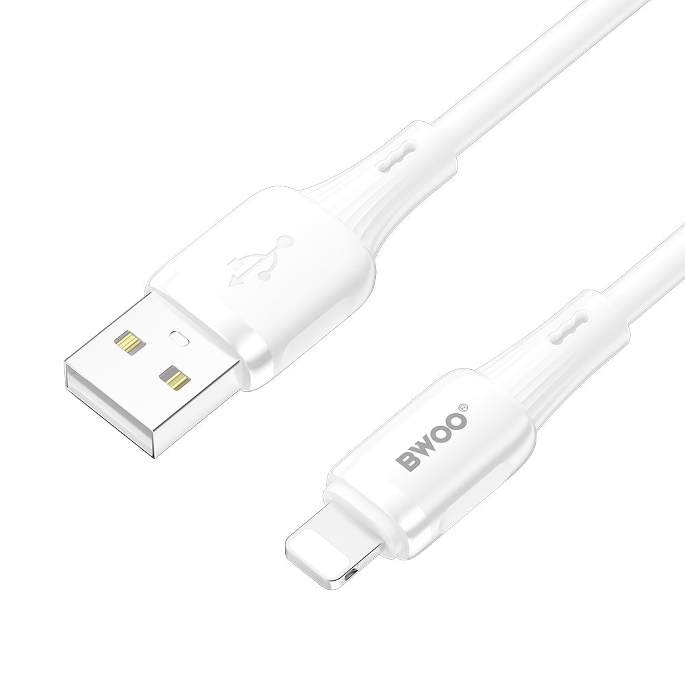 Dátový a nabíjací kábel USB-A - Lightning BWOO X329L, 15W, 1m, biely