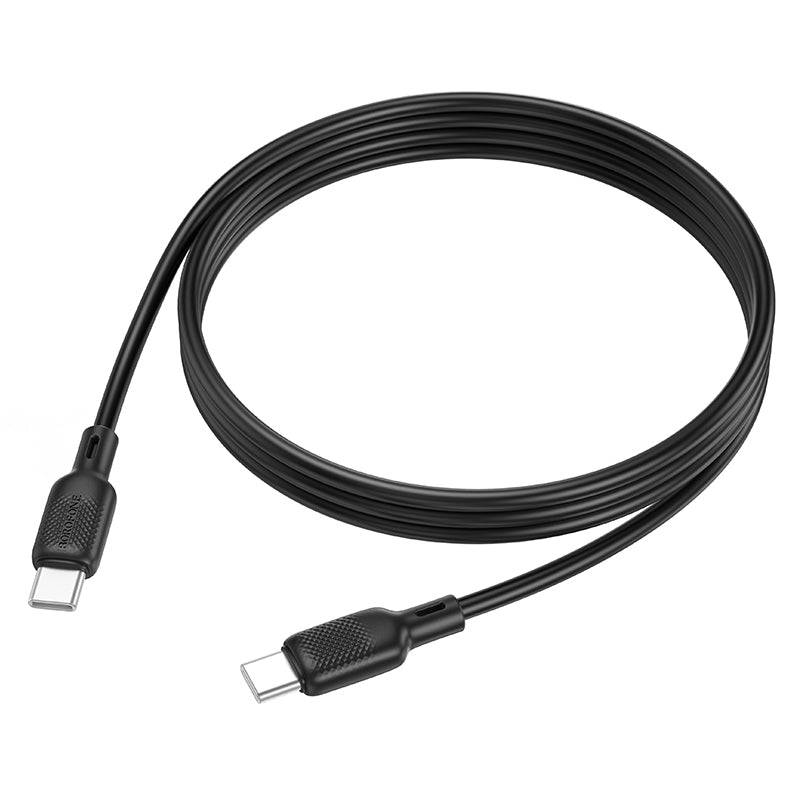 USB-C dátový a nabíjací kábel - USB-C Borofone BX113 Lenny, 60W, 1m, čierny