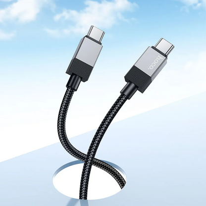 Dátový a nabíjací kábel USB-C - USB-C HOCO X110, 60W, 1m, čierny