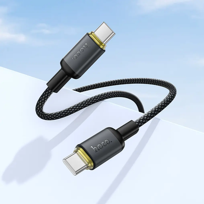 Dátový a nabíjací kábel USB-C - USB-C HOCO X128 Benefit, 60W, 1m, čierny