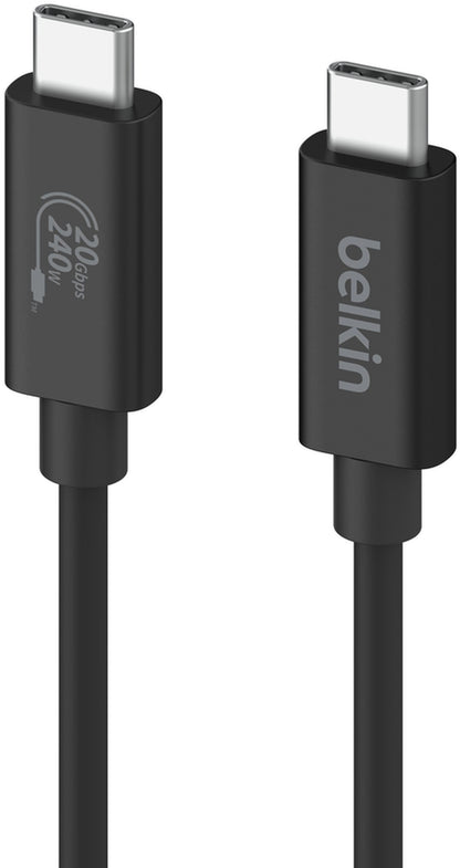 Dátový a nabíjací kábel USB-C - USB-C Belkin Connect, 240W, 2m, čierny INZ004bt2MBK