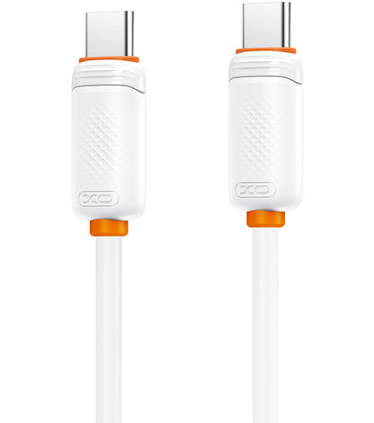 Dátový a nabíjací kábel USB-C - USB-C XO Design NB-Q302B, 60W, 1m, biely