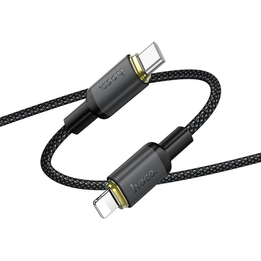 Dátový a nabíjací kábel USB-A - Lightning HOCO X128 Benefit, 10W, 1m, čierny