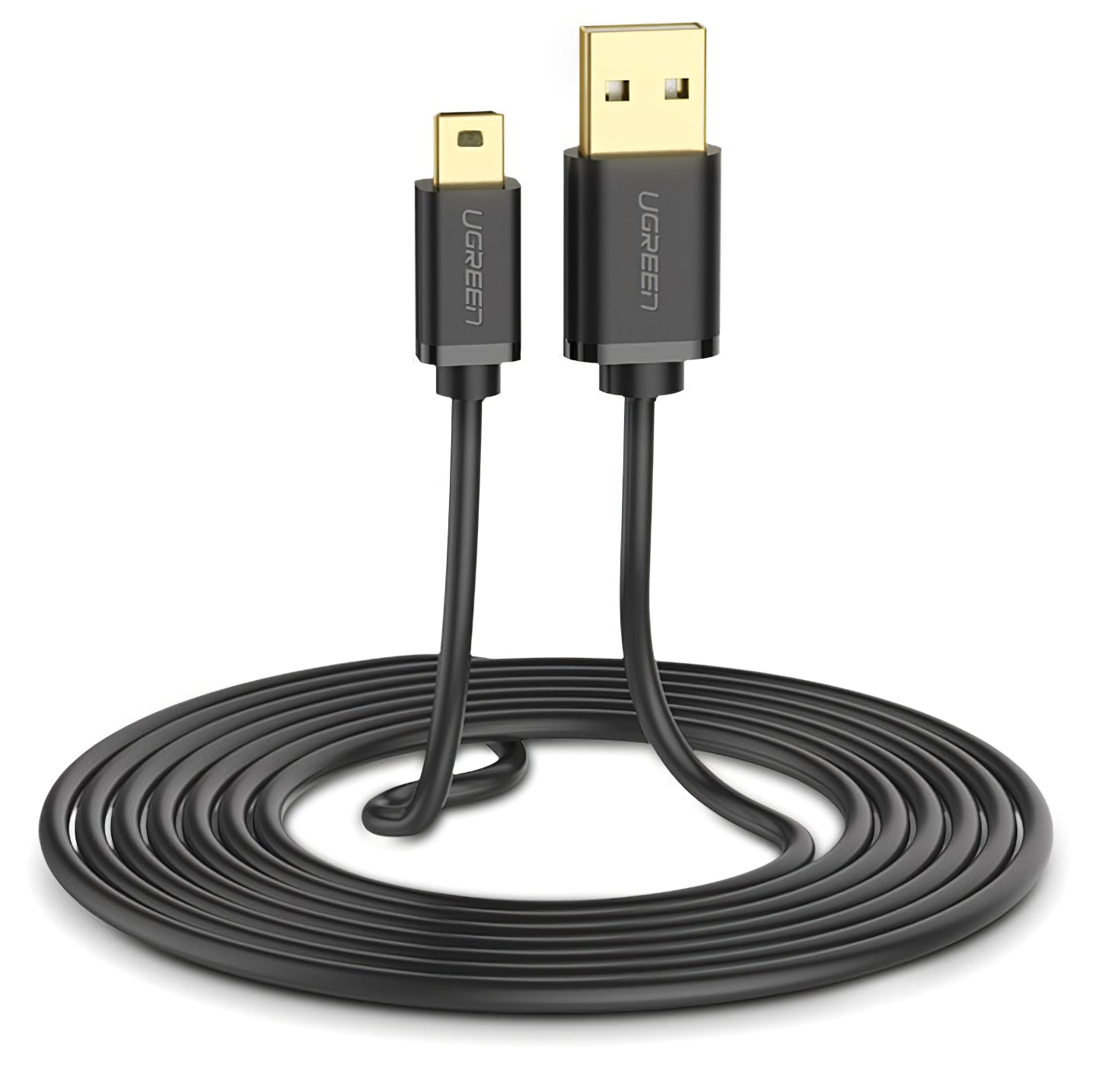 Dátový a nabíjací kábel USB-A - miniUSB UGREEN US132, 2m, čierny