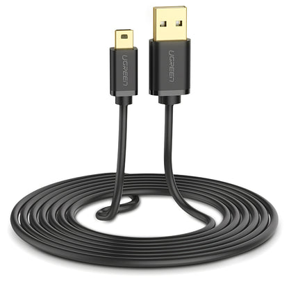 Dátový a nabíjací kábel USB-A - miniUSB UGREEN US132, 2m, čierny