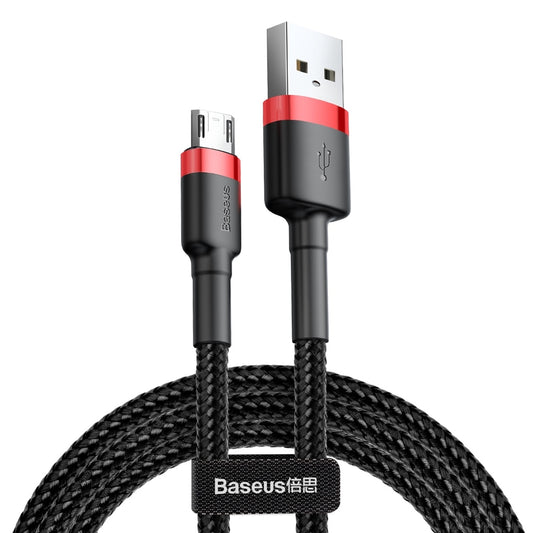 Dátový a nabíjací kábel USB-A - microUSB Baseus Cafule, 18W, 2m, červený