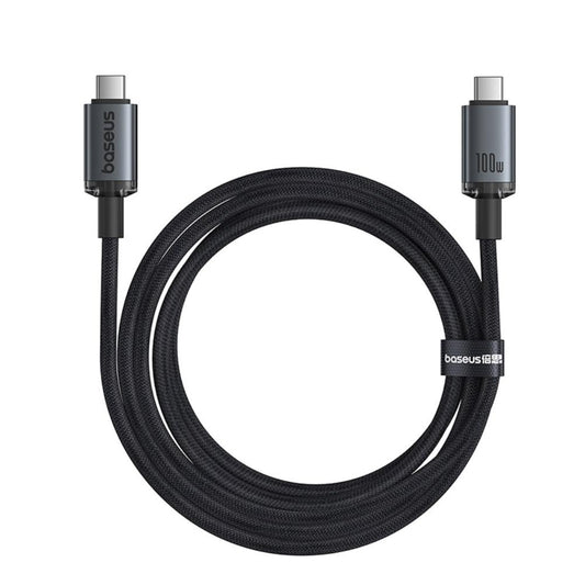 Dátový a nabíjací kábel USB-C - USB-C Baseus Crystal Shine Series, 100W, 20Gbps, 1.5m, Čierny P10318204111-00