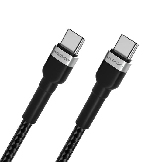 Dátový a nabíjací kábel USB-C - USB-C WZK WNBCC2, 65W, 2m, čierny