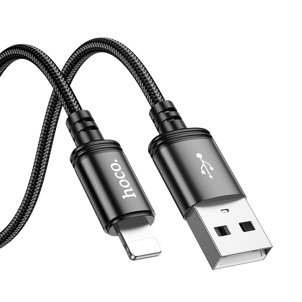 USB-A to Lightning Data and Charging Cable HOCO X89, 18W, 2m, Black