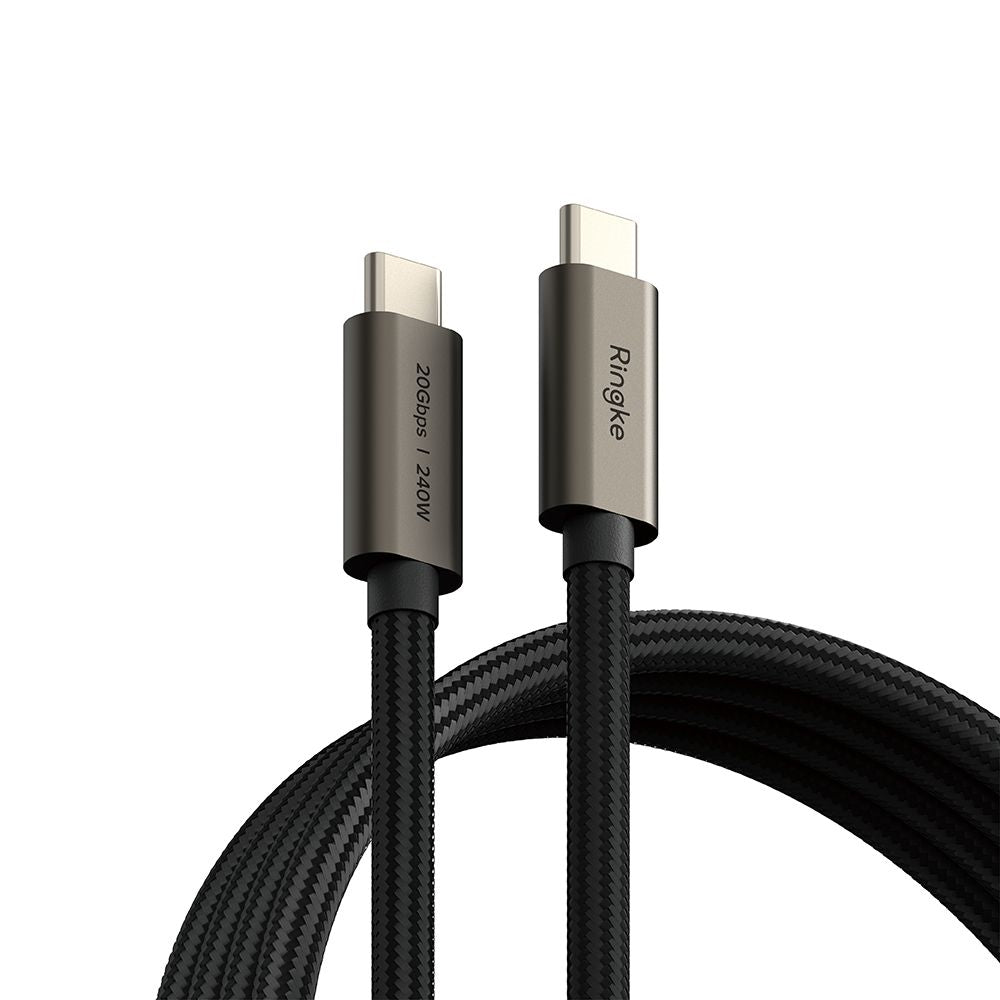 Dátový a nabíjací kábel USB-C - USB-C Ringke 2X2, 240W, 1m, čierny