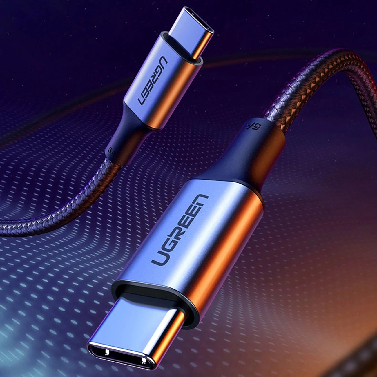 Dátový a nabíjací kábel USB-C - USB-C UGREEN US316, 100W, 1,5m, Sivý