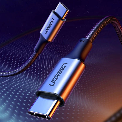 Dátový a nabíjací kábel USB-C - USB-C UGREEN US316, 100W, 1,5m, Sivý