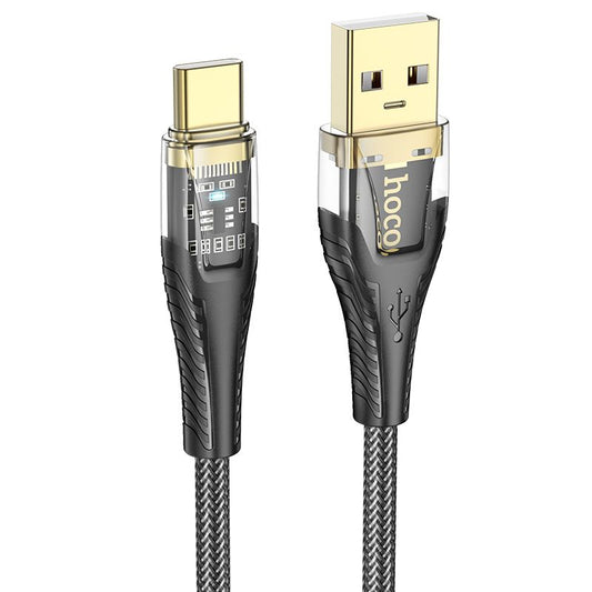Dátový a nabíjací kábel USB-A - USB-C HOCO U121, 18W, 1.2m, Čierny
