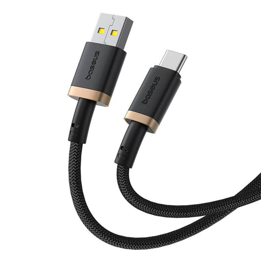 Baseus Dura Series USB-A to USB-C Data and Charging Cable, 60W, 1m, Gold P10377802U01-00