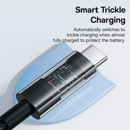 Dátový a nabíjací kábel USB-A - USB-C Baseus Gem, 100W, 2m, Čierny P10373002111-01