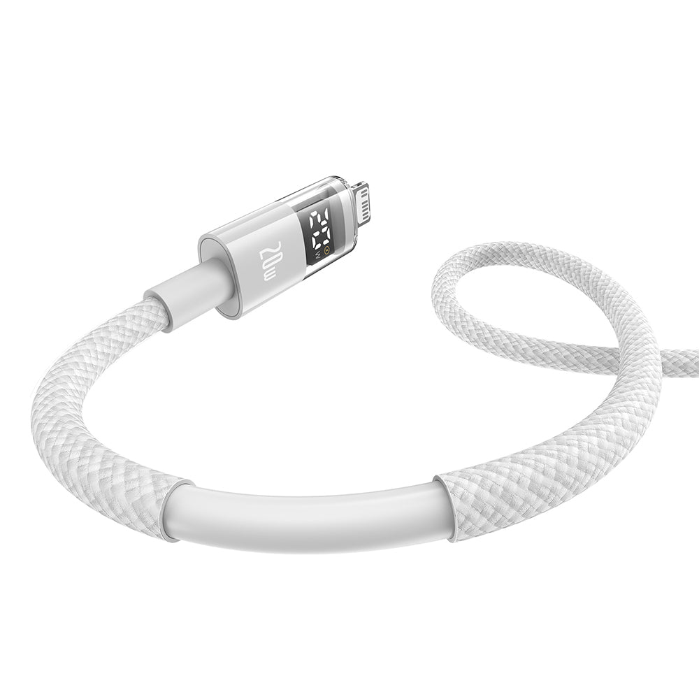 Dátový a nabíjací kábel USB-C - Lightning Baseus Display 2, 20W, 2m, Biela P10382703211-01