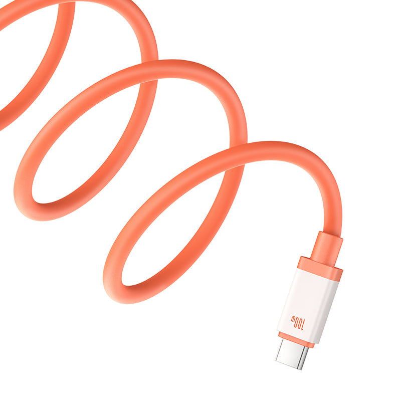 Dátový a nabíjací kábel USB-A - USB-C Baseus Zero Degree Series, 100W, 2m, Červený
