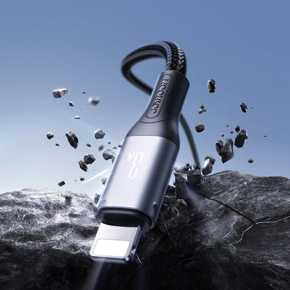 Dátový a nabíjací kábel USB-A - Lightning Joyroom S-A28 Flash, 18W, 2m, čierny