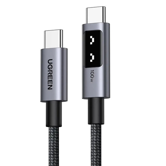 Dátový a nabíjací kábel USB-C - USB-C UGREEN L509, 100W, 0.5m, Sivý
