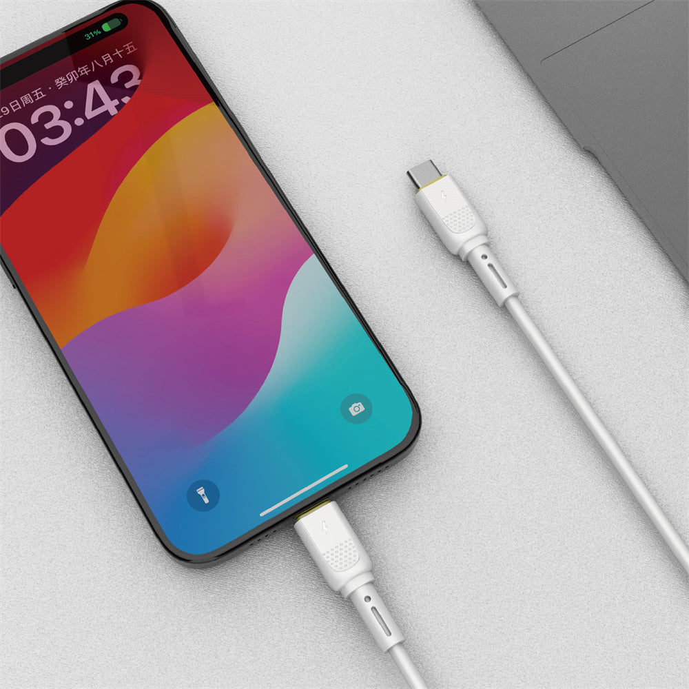 Dátový a nabíjací kábel USB-C - USB-C WiWu Wi-C034, 60W, 1.2m, Biely