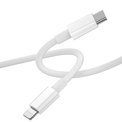 Dátový a nabíjací kábel USB-C - Lightning WiWu Wi-C008, 30W, 1.2m, Biela