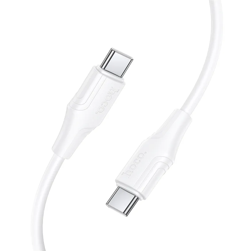 Dátový a nabíjací kábel USB-C - USB-C HOCO X124, 60W, 1m, Biela