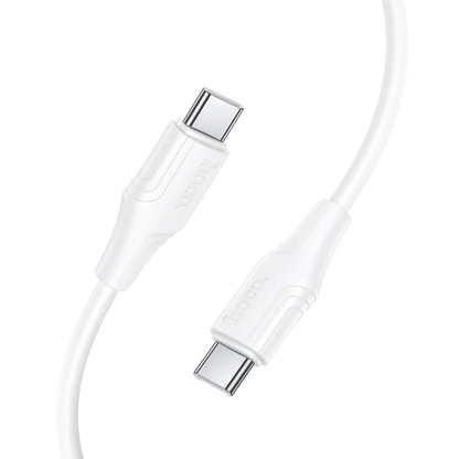 Dátový a nabíjací kábel USB-C - USB-C HOCO X124, 60W, 1m, Biela
