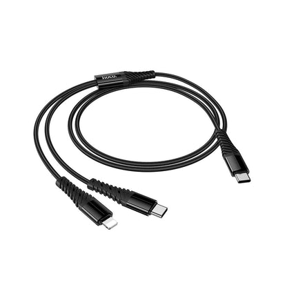 USB-C - Lightning / USB-C nabíjací kábel HOCO X123, 10W, 1m, čierny