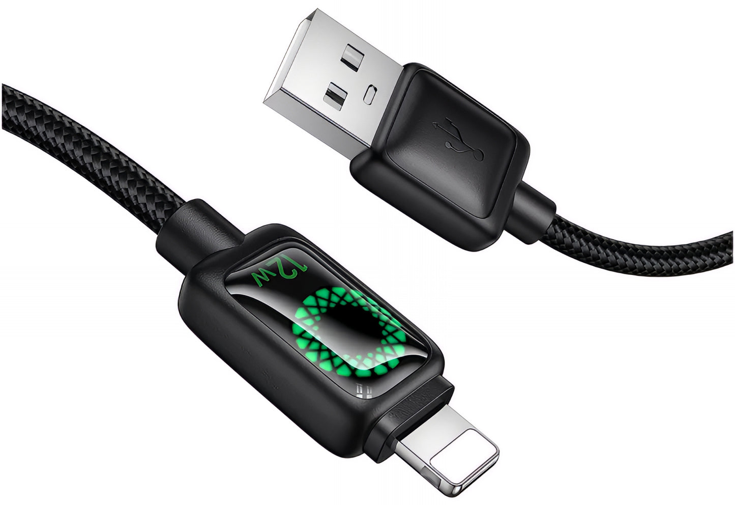 Dátový a nabíjací kábel USB-A - Lightning HOCO U146, 12W, 1.2m, čierny