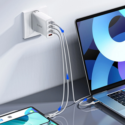 Dátový a nabíjací kábel USB-C - USB-C Orico CDX, 60W, 1m, Biela