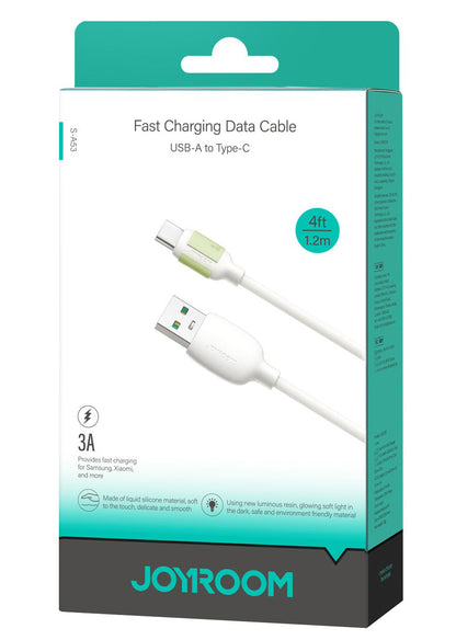 Dátový a nabíjací kábel USB-A - USB-C Joyroom S-A53, 18W, 1.2m, Béžový