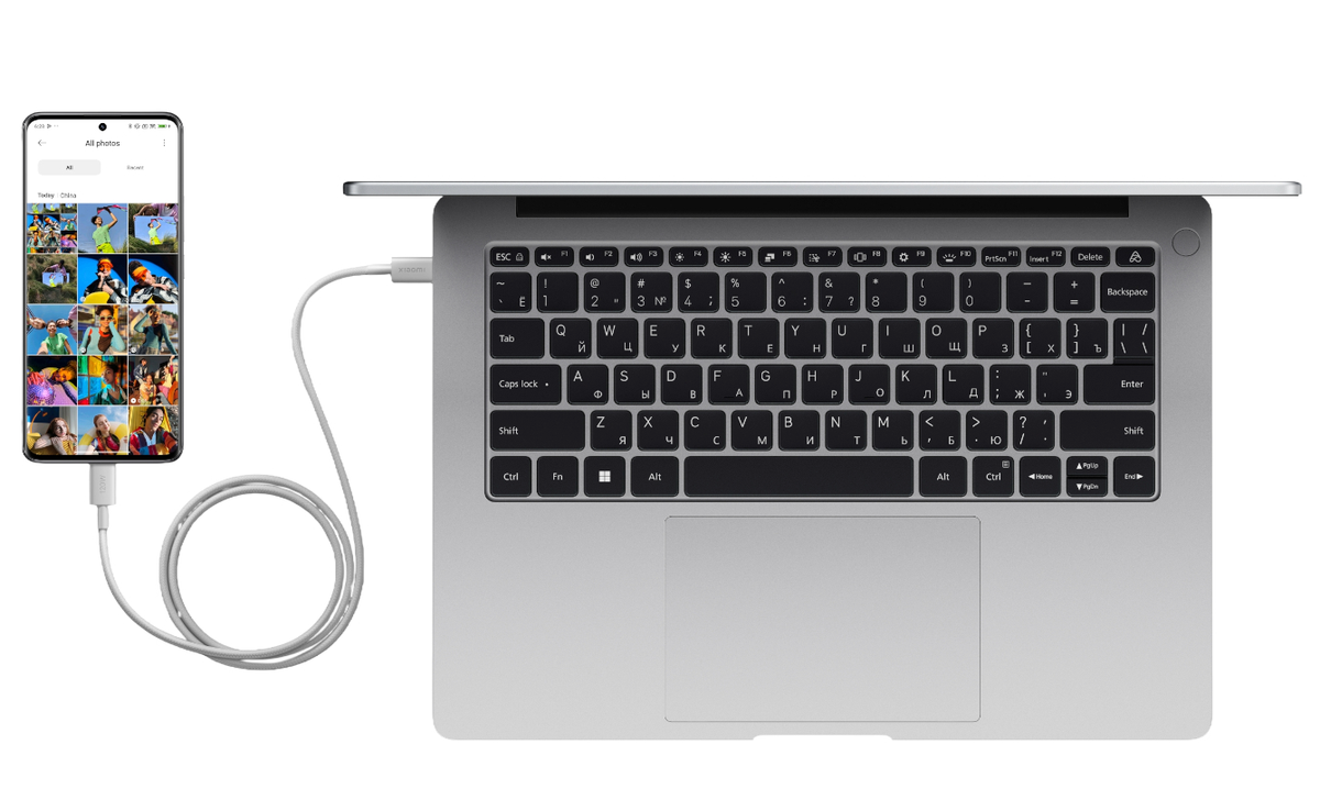 Dátový a nabíjací kábel USB-C - USB-C Xiaomi, 120W, 2m, biely BHR087AGL