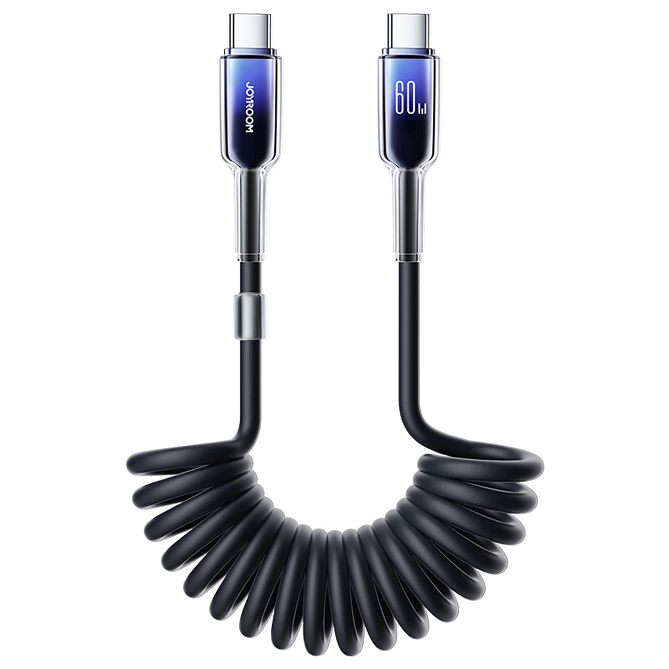 Dátový a nabíjací kábel USB-C - USB-C Joyroom S-A43 Crystal, 60W, 1.5m, čierny