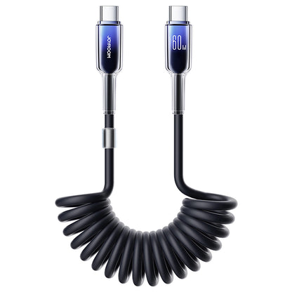 Dátový a nabíjací kábel USB-C - USB-C Joyroom S-A43 Crystal, 60W, 1.5m, čierny