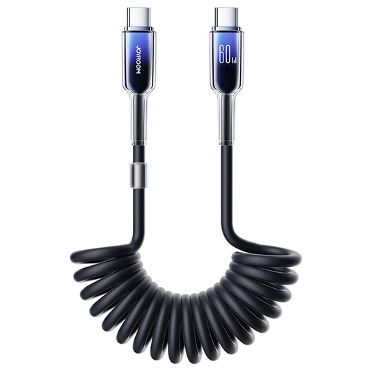 Dátový a nabíjací kábel USB-C - USB-C Joyroom S-A43 Crystal, 60W, 1.5m, čierny