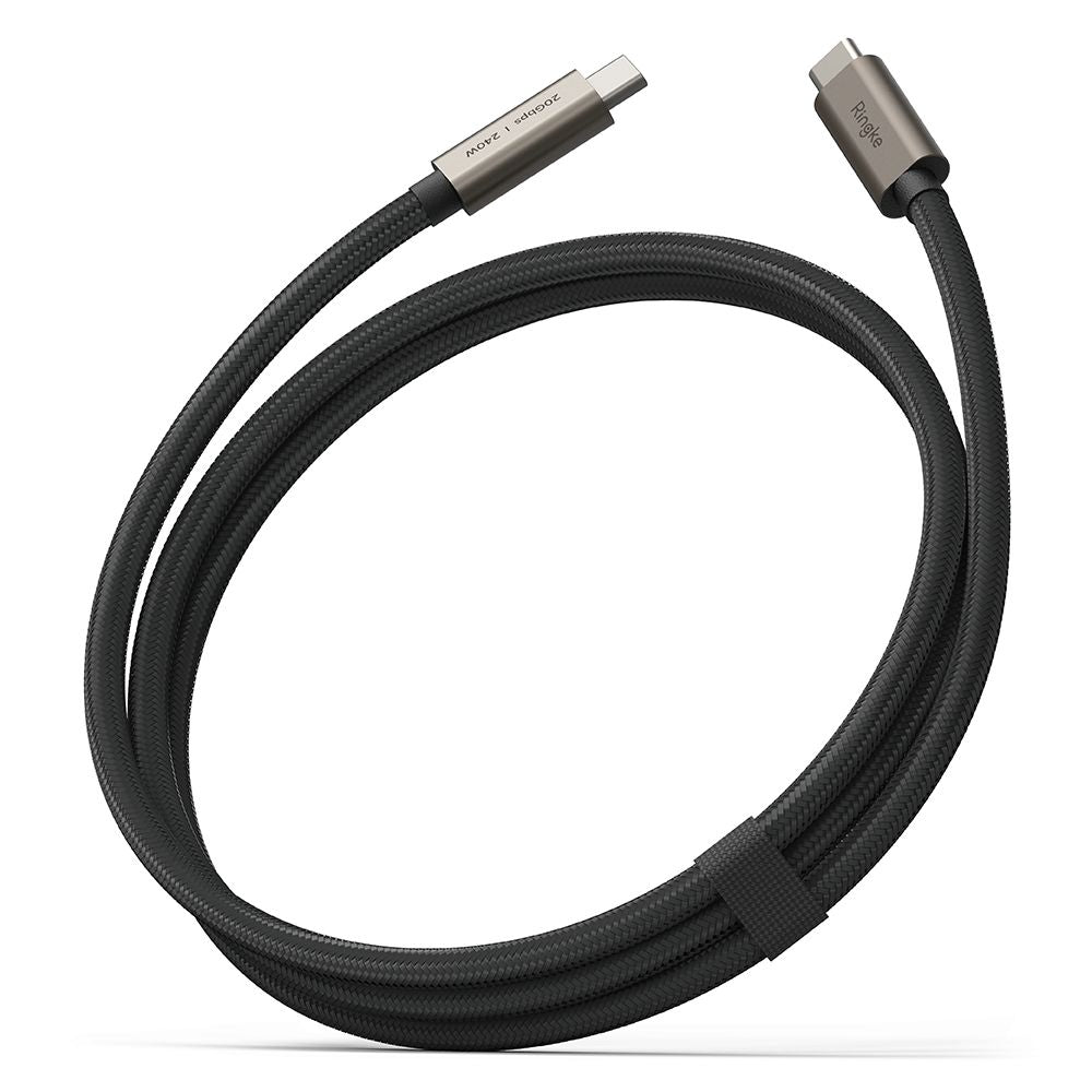 Dátový a nabíjací kábel USB-C - USB-C Ringke 2X2, 240W, 1m, čierny
