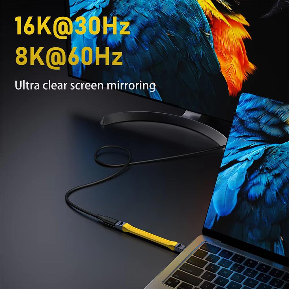 USB-C Data and Charging Cable - USB-C OEM 8K Video, 240W, 0.13m, Black