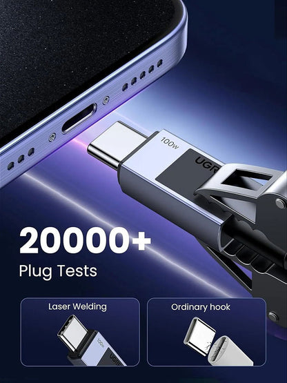 Dátový a nabíjací kábel USB-C - USB-C UGREEN L512, 100W, 0.5m, Sivý