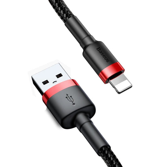 Dátový a nabíjací kábel USB-A - Lightning Baseus Cafule, 18W, 3m, Červený CALKLF-R91