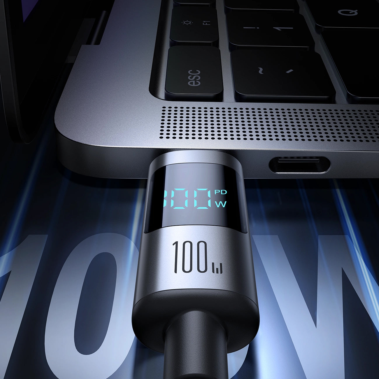 Dátový a nabíjací kábel USB-C - USB-C Joyroom S-A16 Pro Prism Display, 100W, 1.2m, čierny